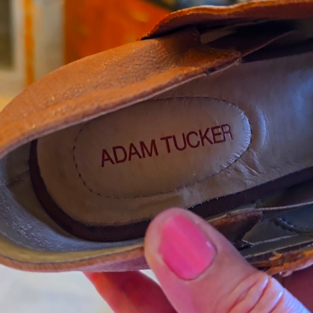 Tan leather shoes